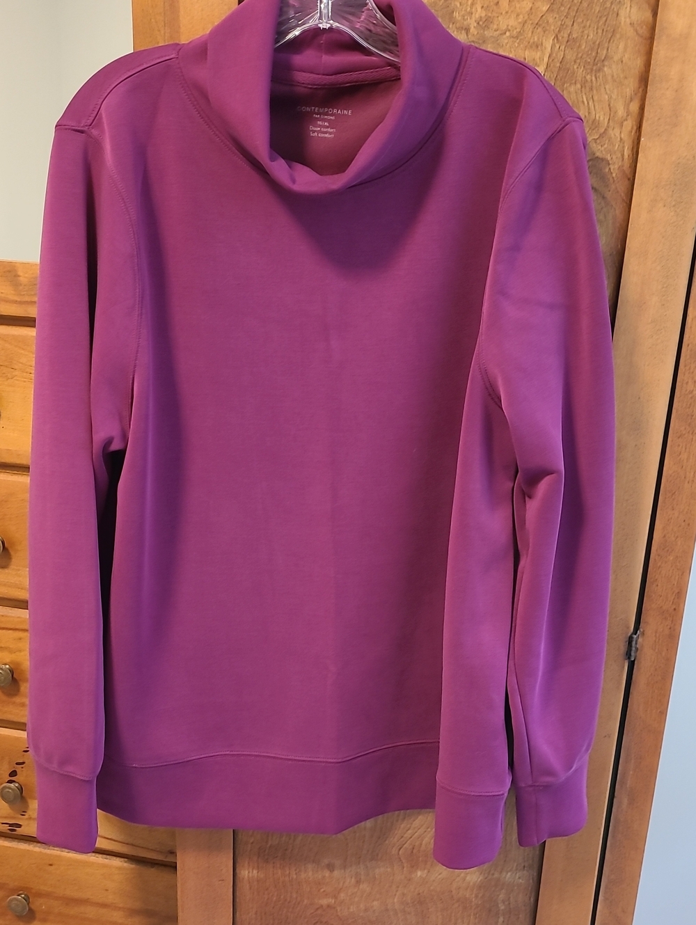 Simons Plum Funnel-Neck Pullover Sweater
